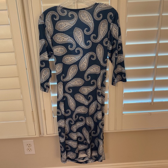 Marine Travel Dress on blue paisley nwot - Picture 4 of 5